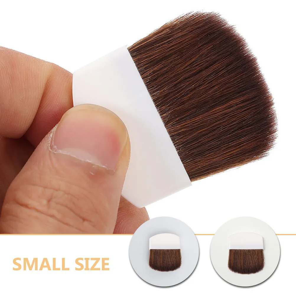 3개입 미니 메이크업 브러쉬 짧은 손잡이 파우더 파운데이션 아이섀도우 블러쉬 반원형 사각형 소형 얼굴 브러쉬 여행용