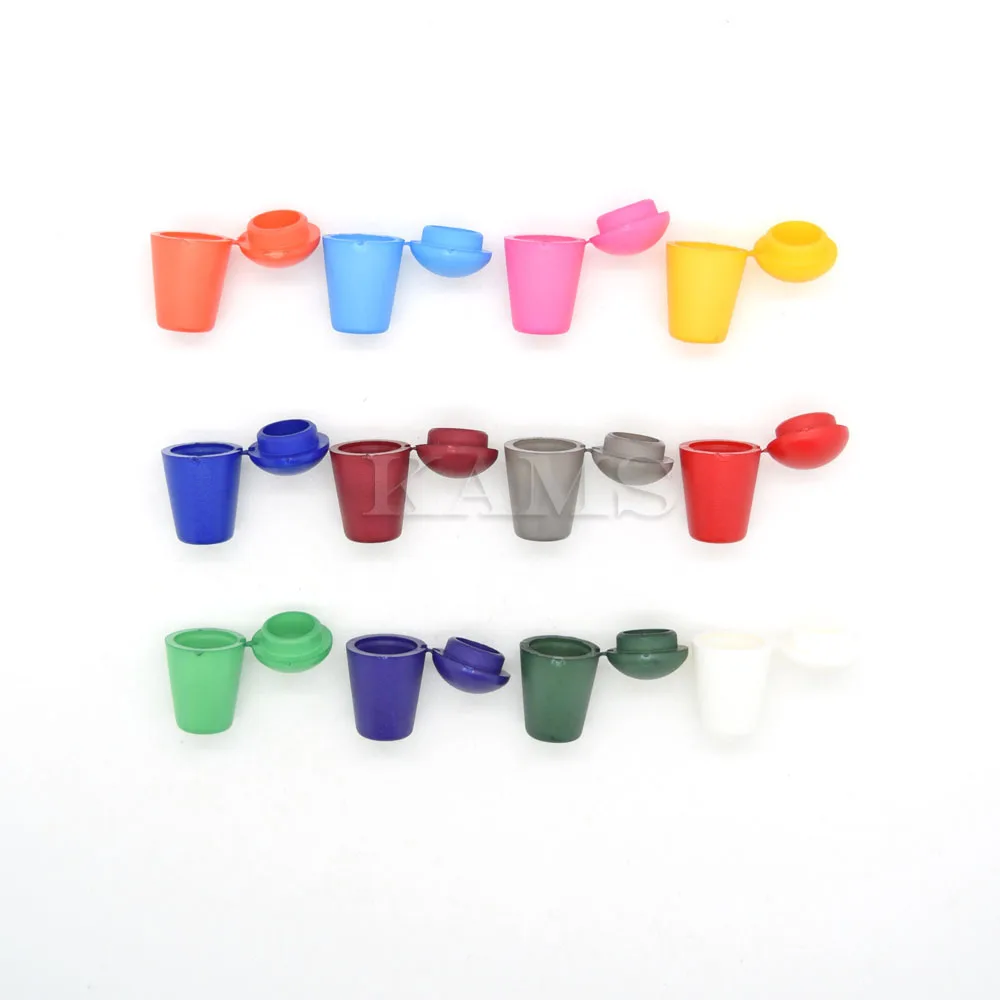 12pcs Colorful Plastic Bell Stopper With Lid Cord Ends Lock Stopper Toggle Clip for Paracord / Clothing