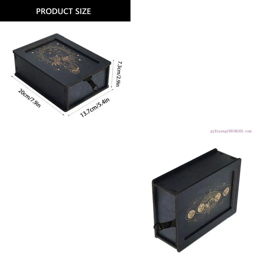 

Push Pull Tarots Card Box Astrology безделушки коробки для хранения карт деревянных карт для Fortune Dellight, Украшение ведьм