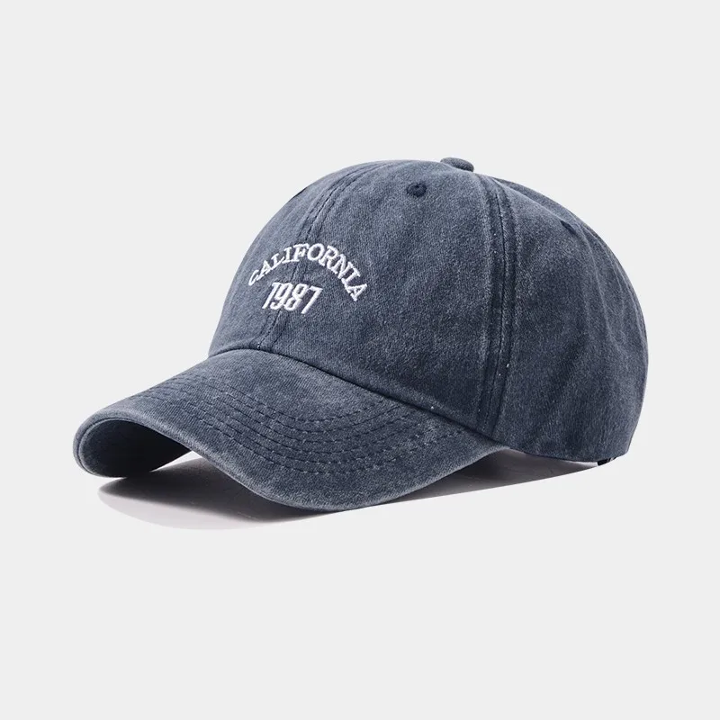 Vintage bestickte, gewaschene Baseballkappe, Unisex, verstellbar, weiches Oberteil, Sonnenhut für Outdoor-Sport und Freizeitkleidung – Detail 8