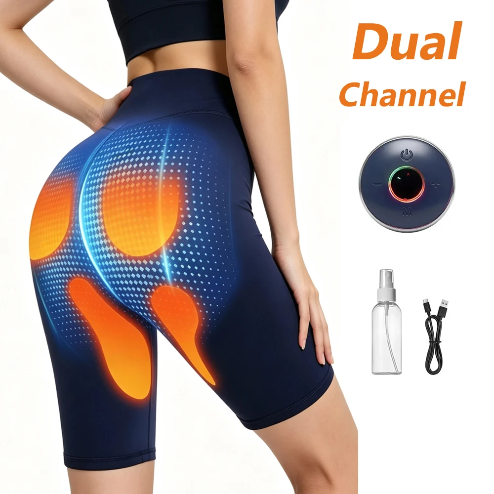 EMS Intelligent Massage Shaping Shorts Micro‑Current Lifting Buttocks And Fat Burning Pants For Fitness Workout Gym