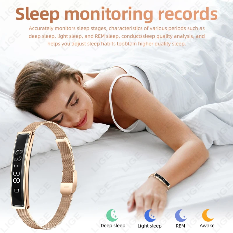 2026 NEW Fashion Women Smart Bracelet Sport Mode Fitness Tracker Heart Rate Health Monitoring IP68 Waterproof Men's Smart Watch