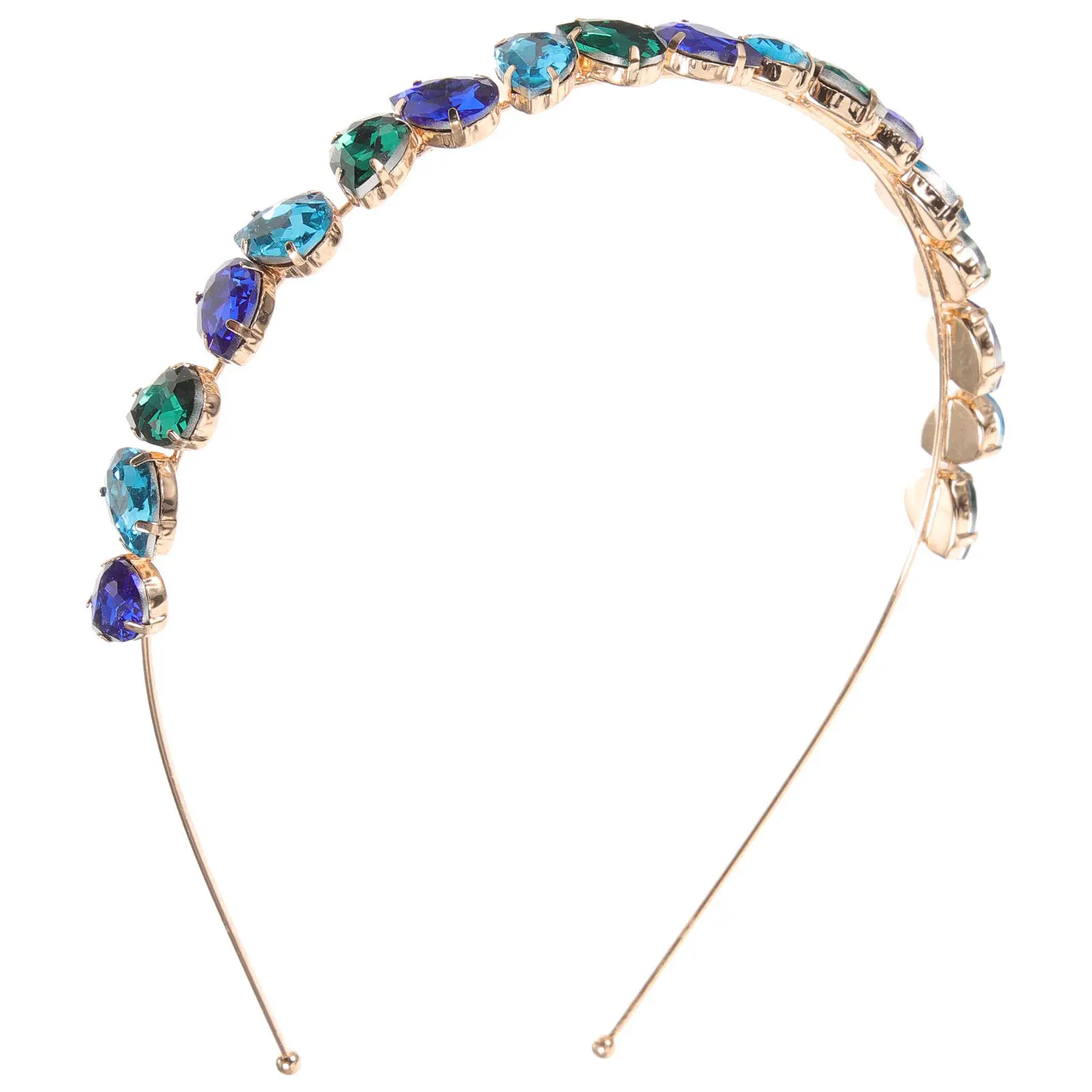 1Pcs Glass Rhinestone Hair Clip Stylish Blue Headband Perfect for Daily Wear Parties Engagement Fashion Hair Hoop