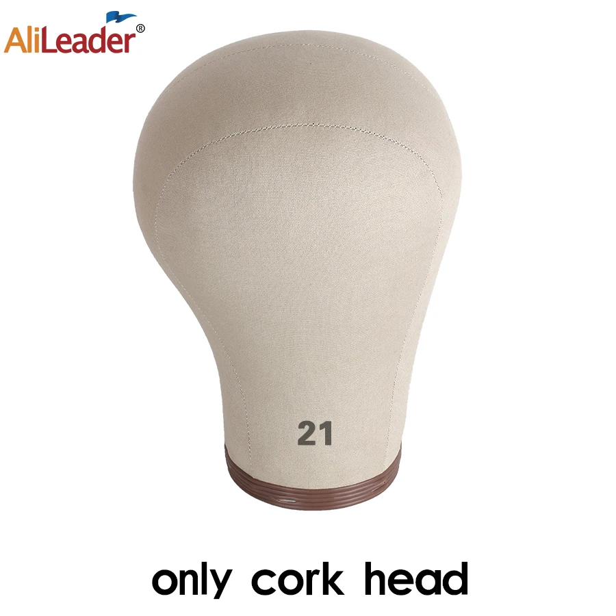 Cork Wig Canvas Block Head 21-24