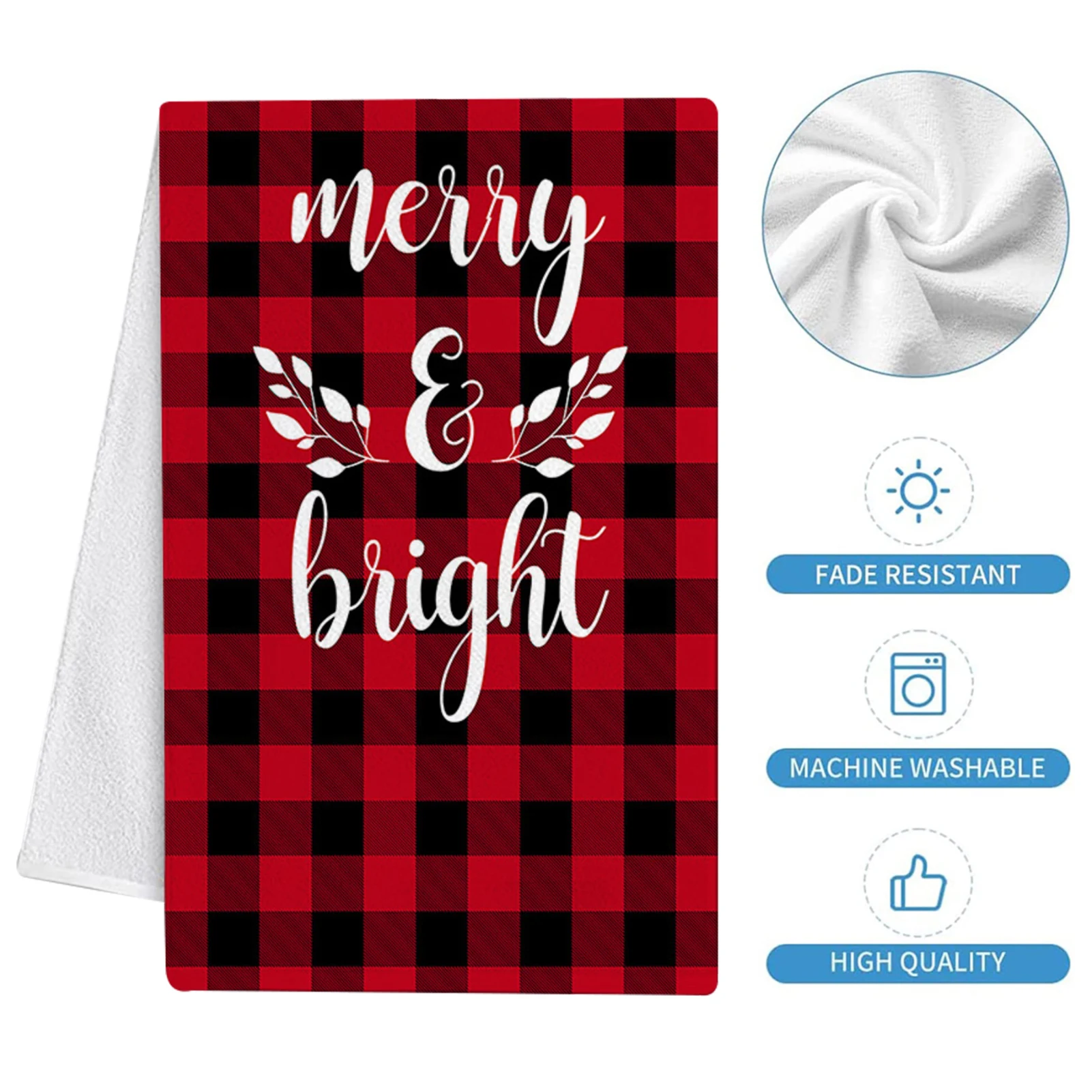 Dish Cloth Towel Useful Merry Christmas Cute Snowman Truck Dishcloth Decorative Kitchen Towel