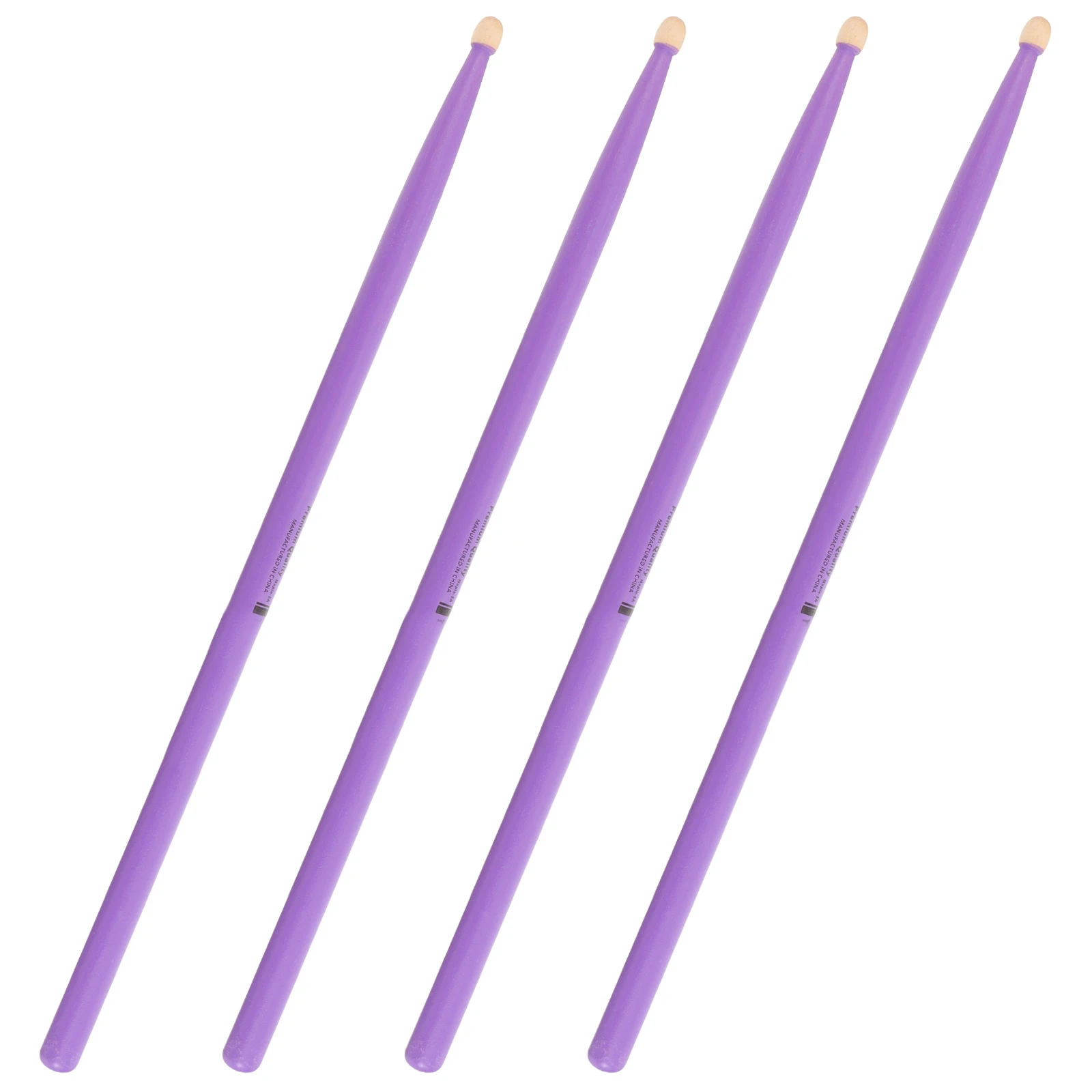 

2 Pairs Maple Sticks Baquetas Moradas Purple Drumsticks for Adult Percussion Instruments Rhythm Snare Fitness
