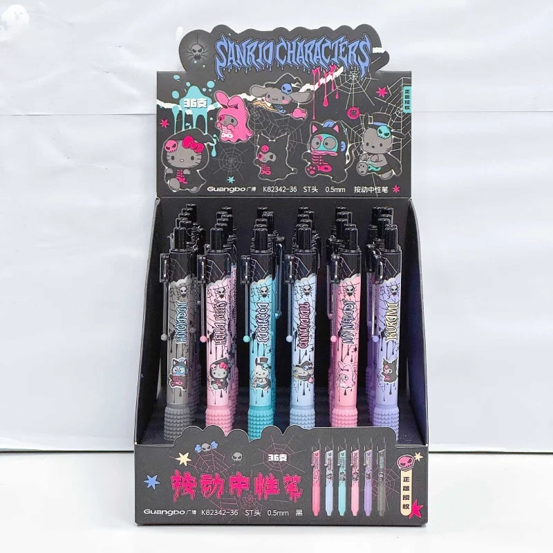 

24 шт./лот Sanrio Hangyodon Melody Kitty Press гелевая ручка милые 0,5 мм черные чернила нейтральные ручки рекламный подарок офисные школьные принадлежности