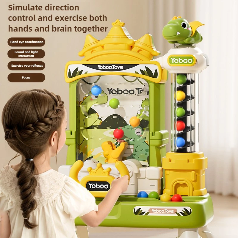 آلة التقاط الكرة الكهربائية للأطفال ألعاب تعليمية على شكل قلعة لسطح المكتب آلات ألعاب مضحكة للتفاعل بين الوالدين والطفل هدايا