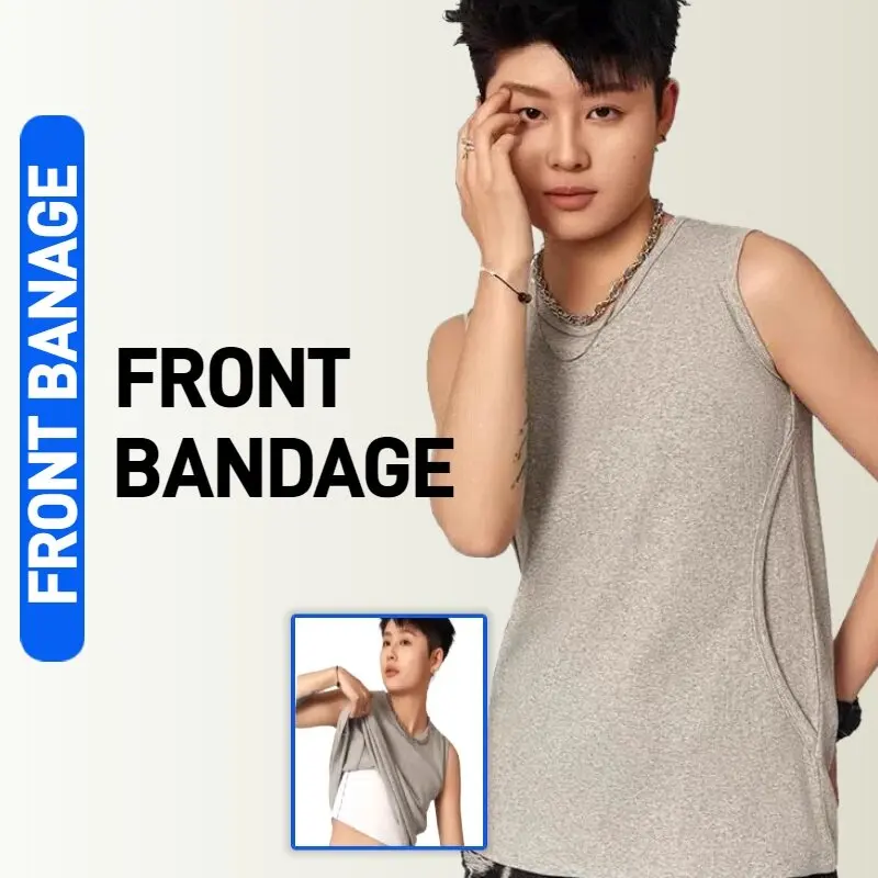 Chest Binder Vest Top Binder Chest Side Buckle Binder Corsets Front Bandage Vest Tank Breast Binder Cotton Material