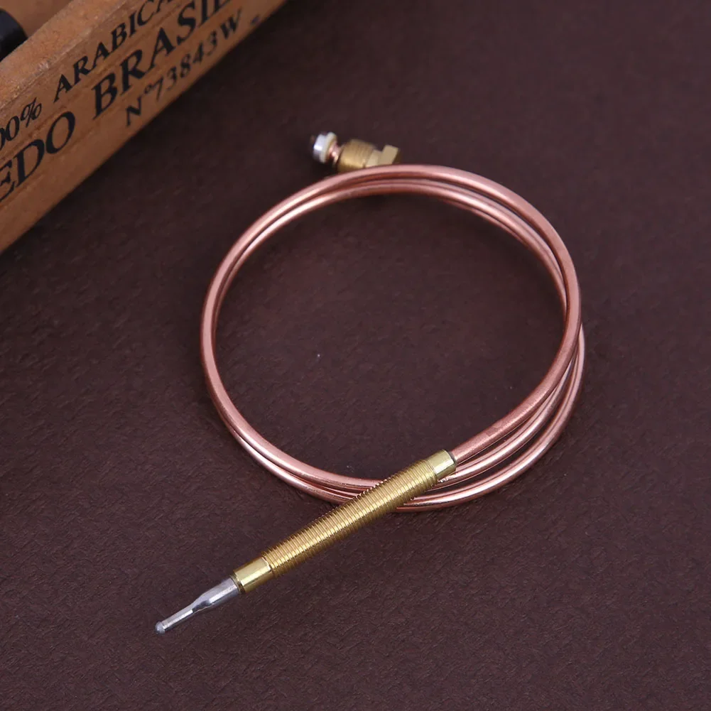 1-5pcs Universal Gas Thermocouple Valve 60/120cm Fireplace Replace Thermocouple for Hot Water Boiler Tea Urn with 5 Fixed Parts