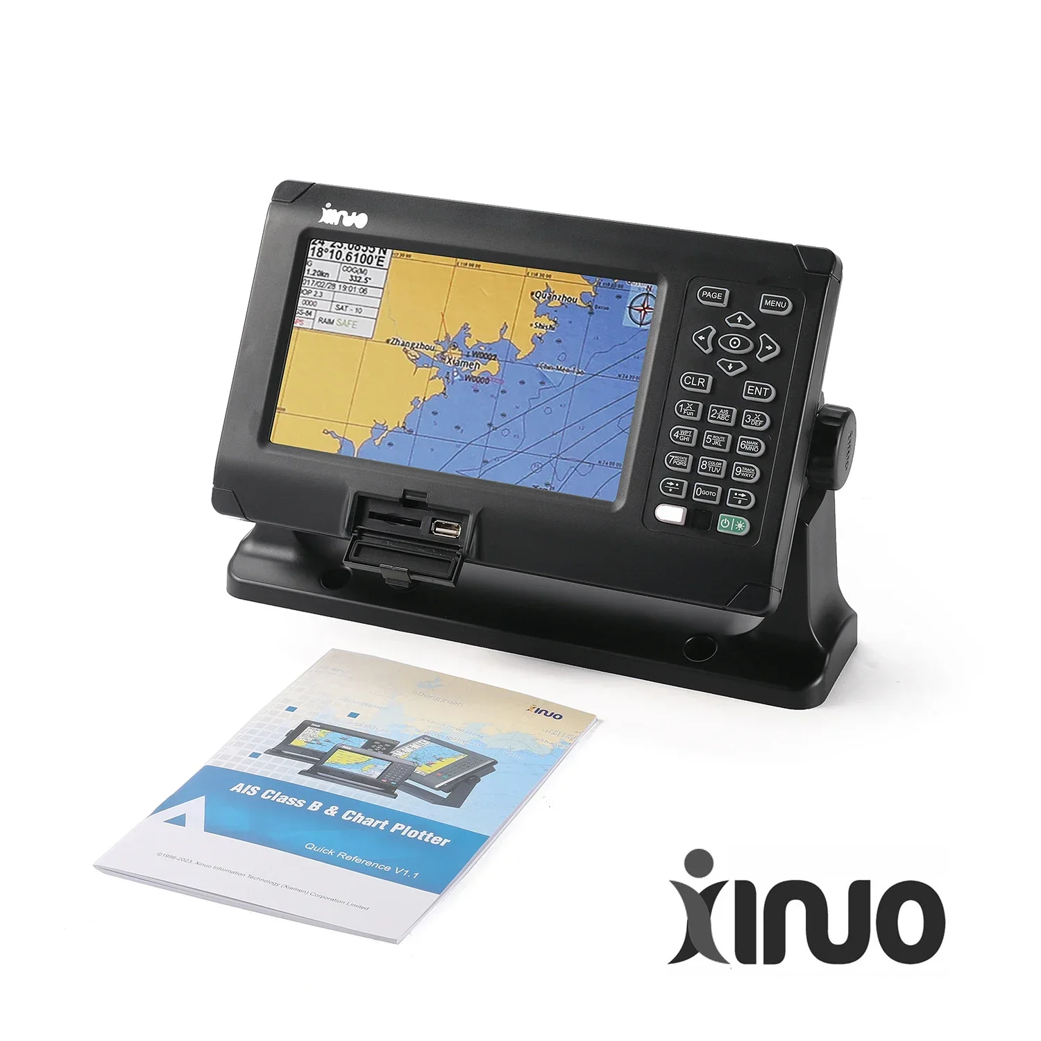 SZGCC Marine XINUO XF-808B 8'' GNSS Nautical GPS Chart Plotter Class B AIS Transponder Combo Marine Electronics Navigation Commu