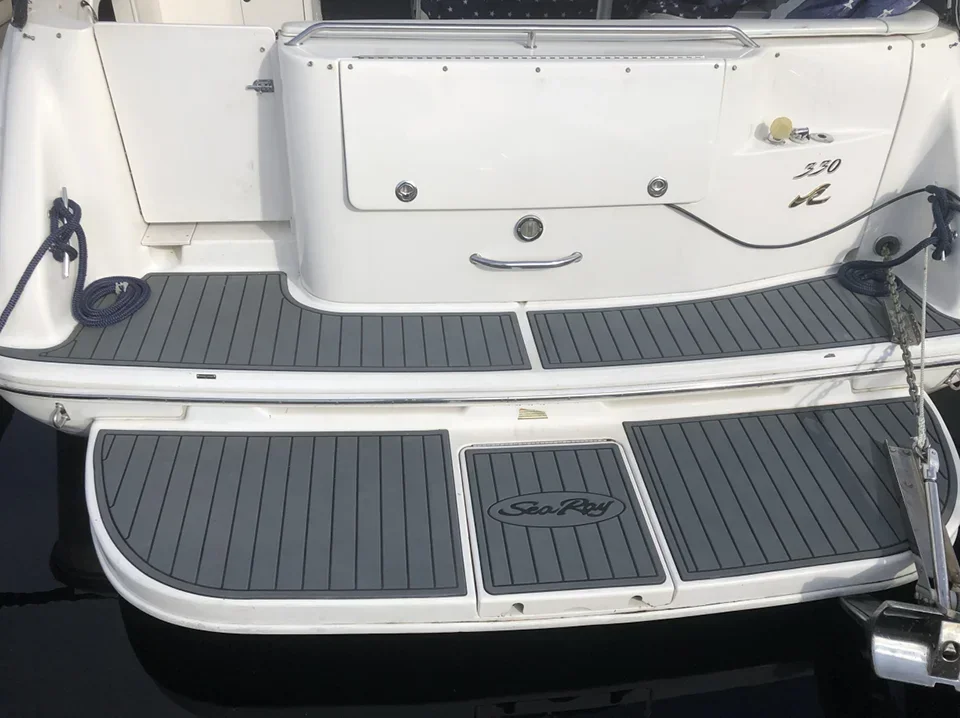 Custom Sea Ray 310 EVA Boat Decking Sheet Teak Marine Flooring Pad Swim Platform Cockpit Mat Strong Self-Adhesive Vehicle Pad