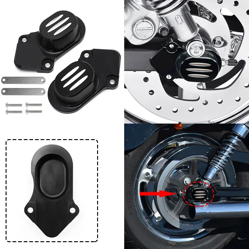 

2 Pcs Motorcycle Rear Axle Cover Nut Bolt Wheel Shaft Cap Side Protector Guard For Harley Sportster 1200 883 X48 2004-2016 2015