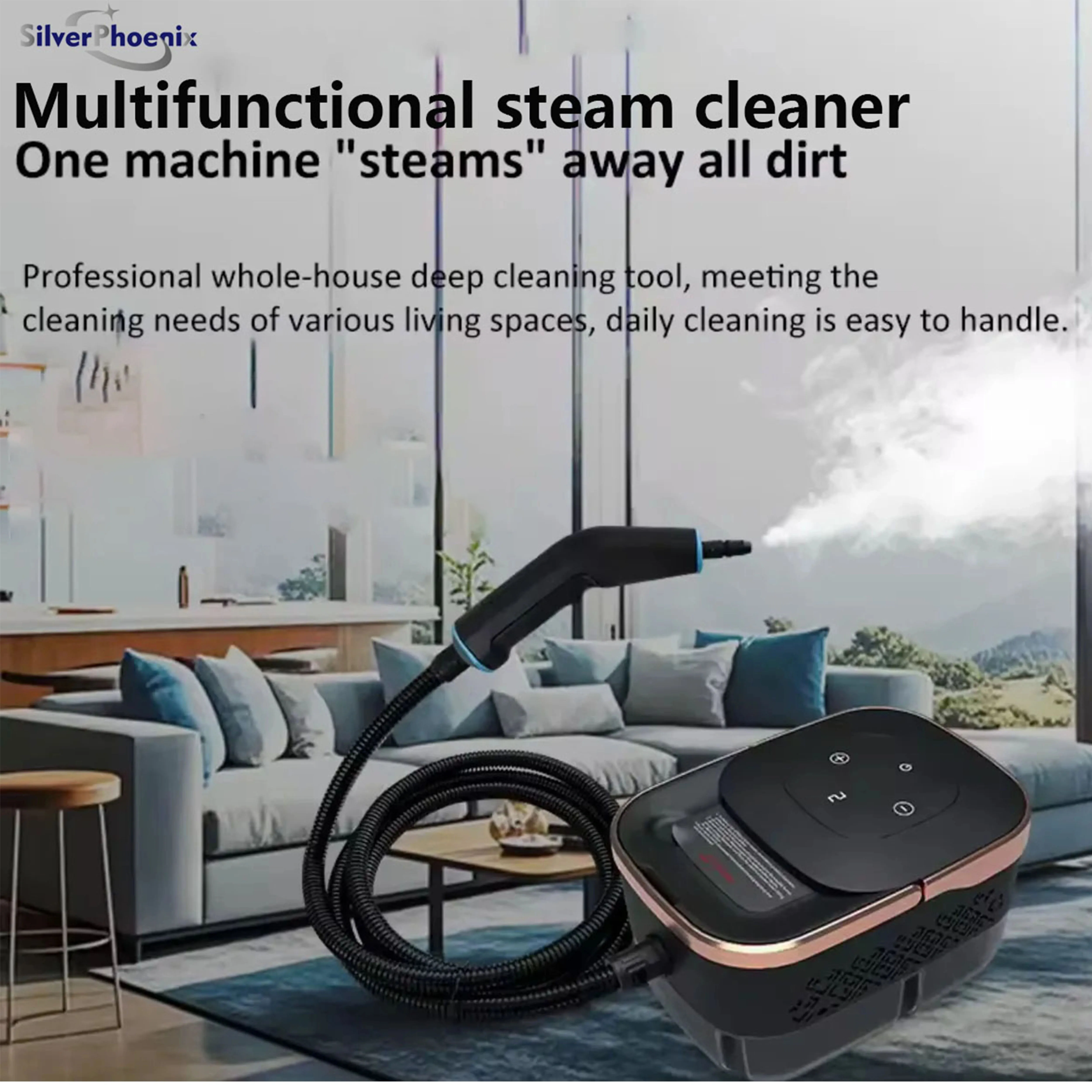Portable High Temperature Sterilizer 1500W High Pressure Steam Cleaner for Air Conditioner Sofa Kitchen Truck Handheld Cleaner