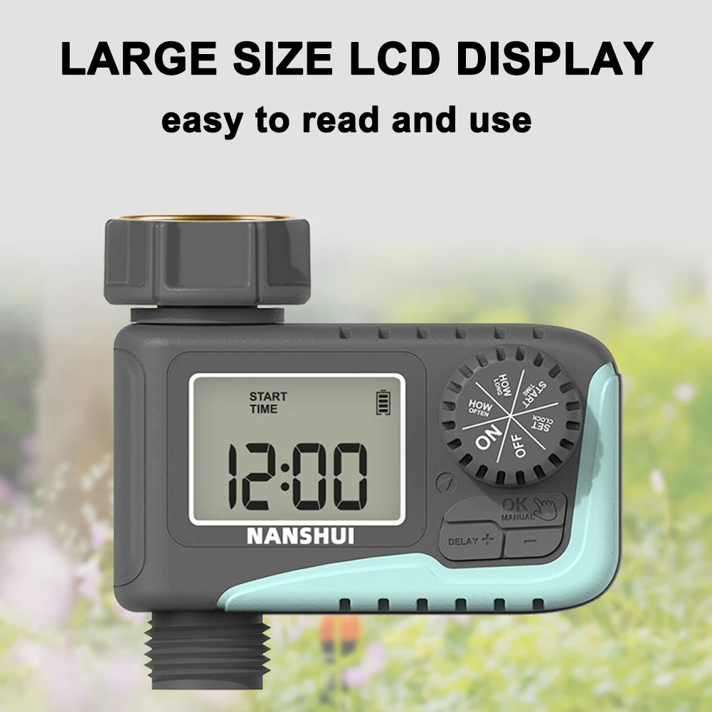 

Intelligent LCD Screen Garden Irrigation Control Device Auto Water Saving Irrigation Controller Outdoor Plant Watering Timer