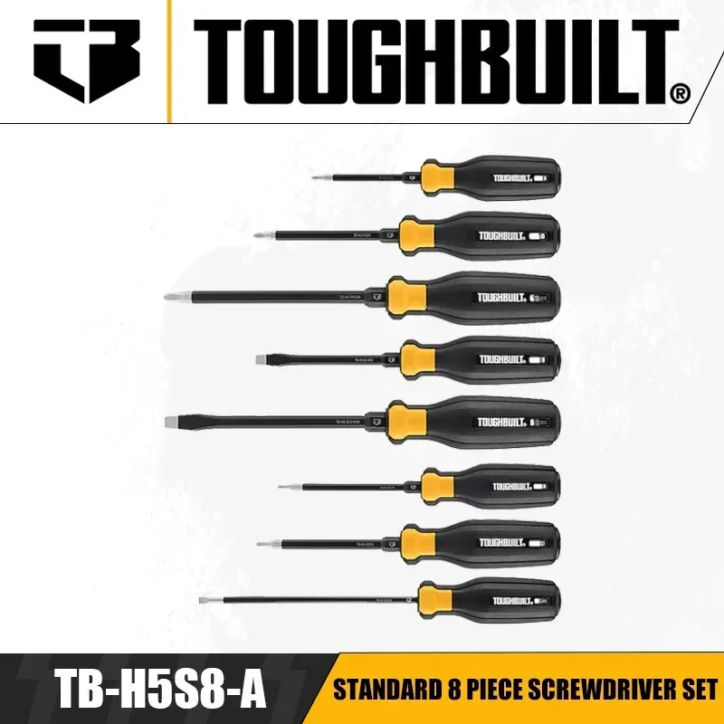 

TOUGHBUILT TB-H5S8-A Standard 8 Piece Screwdriver Set Multi-function Screwdriver Hand Tools