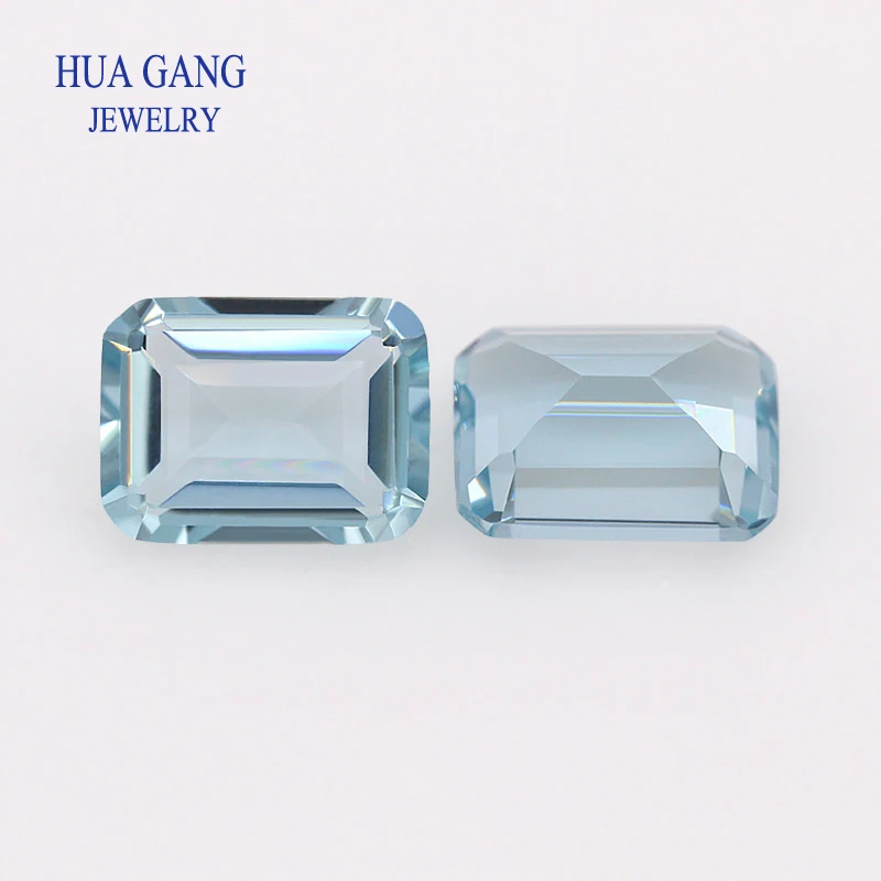 Synthetic crystal amethyst  Blue yellow green color Loose Gemstone Oval pear Emerald cut Shape For DIY Jewelry Making