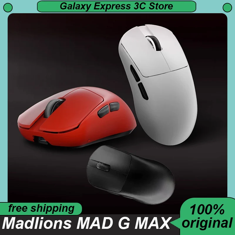 

FGG MADLIONS MAD G Max Gaming Mouse 2 Mode Wireless Lightweight Low Latency 8KHz PAW3395 Sensor Mouse Custom Gamer PC Accessory