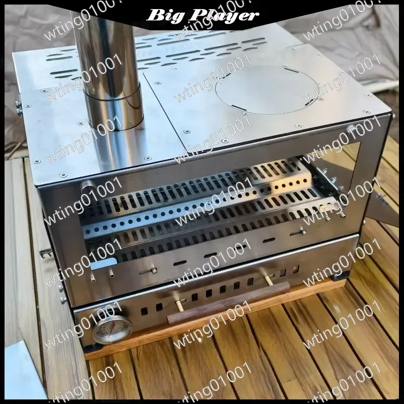 for Portable Wood Burning Stove Stainless Steel Tent Heater with Chimney Pipe for Outdoor Camping Hiking Picnic Indoor