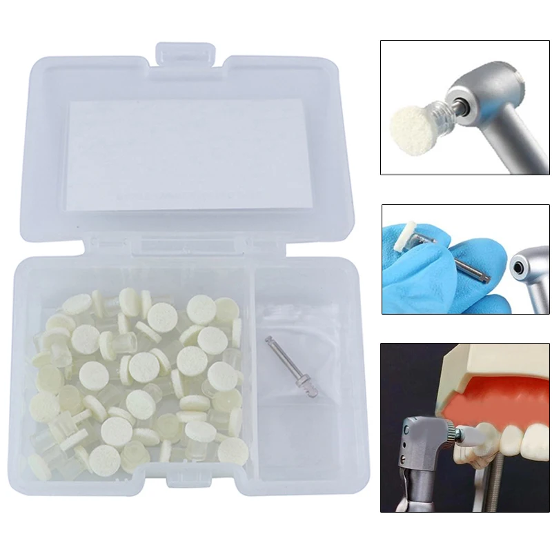 50pcs/box Dental Composite Polishing Disc Kit Paste-Impregnated Composite Finishing Mandrel High Gloss Polishing Dental Material