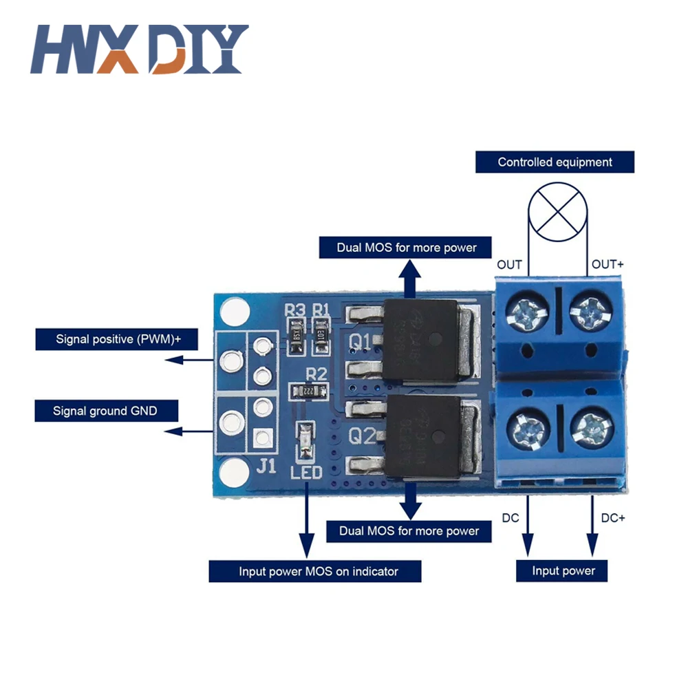 10Pcs 15A 400W Mos Fet Trigger Schakelaar Drive Module Pwm Regulator Bedieningspaneel Voor Arduino Dc 5V 12V 36V