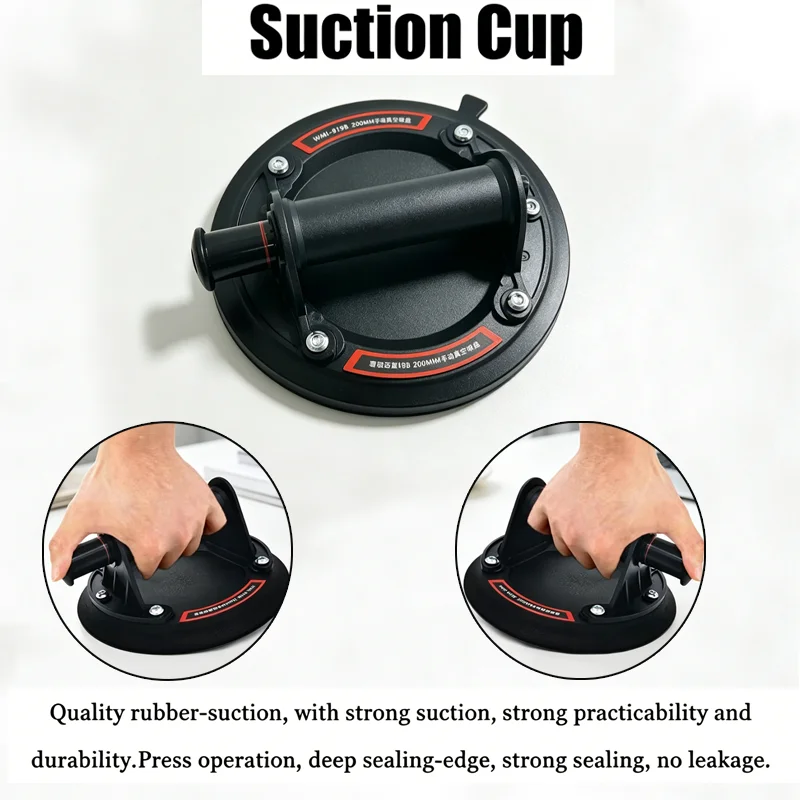 New Vacuum Suction Cup 160kg Load Capacity Heavy Duty Vacuum Machine for 8 Inch Lifting Adsorption of Tile Glass hand tool