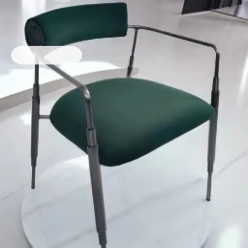Hotel metal armchair Italian minimalist chair negotiation fabric leisure chair
