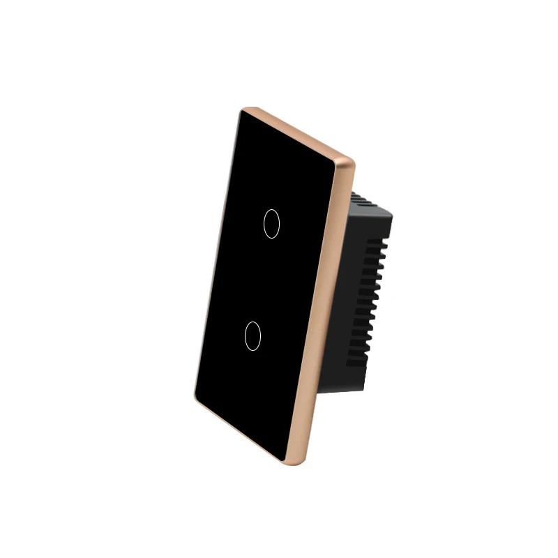 Tuya Smart Wall Touch Switch 2 Gang US Standard Zigbee Home Wireless Remote Control Light Switch Socket Support Alexa Google