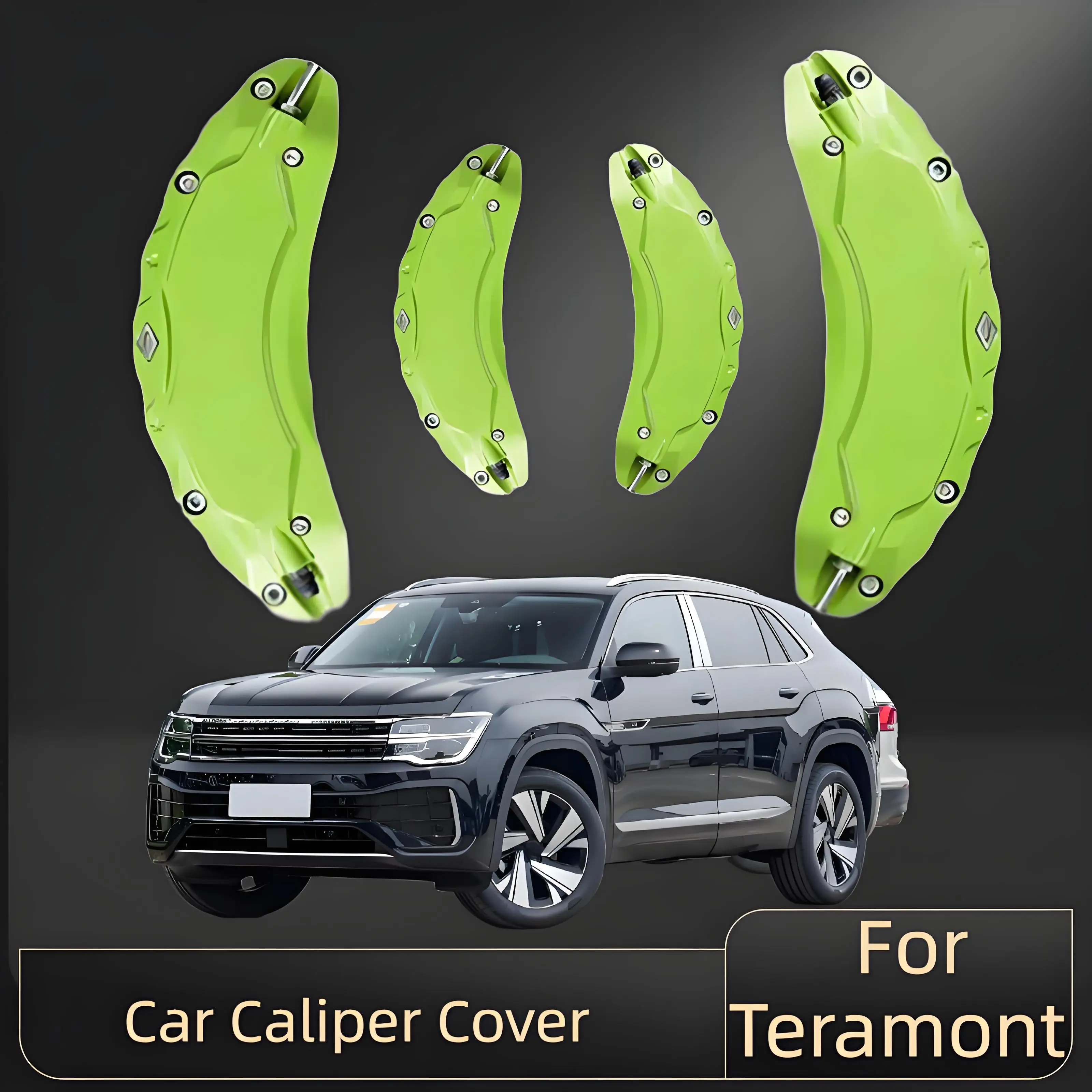 

2017-2024 Для Volkswagen Atlas Teramont ‌ ‌ Накладки на тормозные суппорты из алюминиевого сплава для передних и задних колес, комплект для модификации экстерьера автомобиля