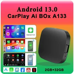 Android 13 Carplay AI Box Wireless Android Auto Smart TV Box For Youtube Netflix Toyota Mazda Hyundai Haval GMC Ford MG VW Kia