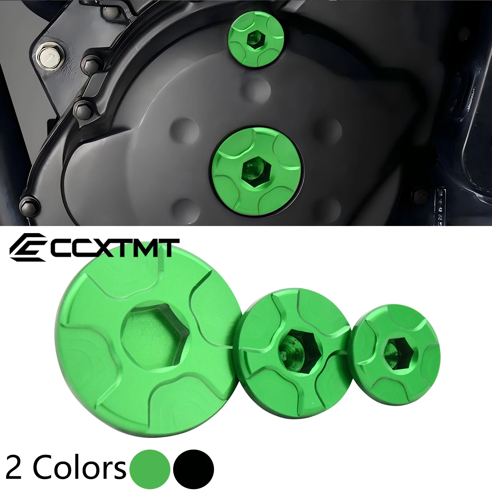Skrzynia korbowa silnika motocykla pokrywa rozrządu Cap Plug dla Kawasaki KX250F KX450F 2009-2018 KLX450R 2008-2015 KX250 KX450 2019-2020