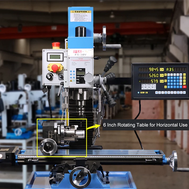 

1000W FS-30V Wood Metal Feed Drilling And Milling Machine Conventional Automatic Variable Speed