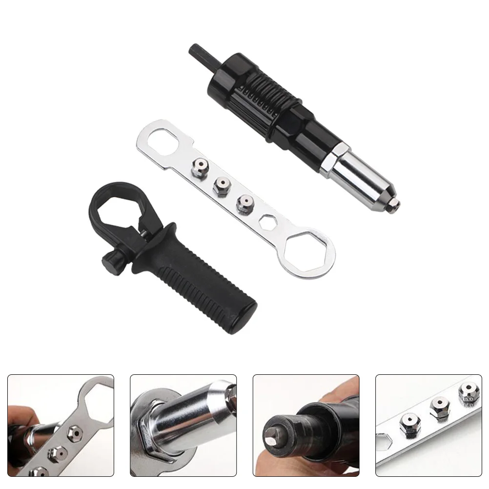 1Set Electric Rivet Shooter Adapter Quick Release Riveting Machine Joint Heavy Duty Metal Conversion Connector Easy Maintain