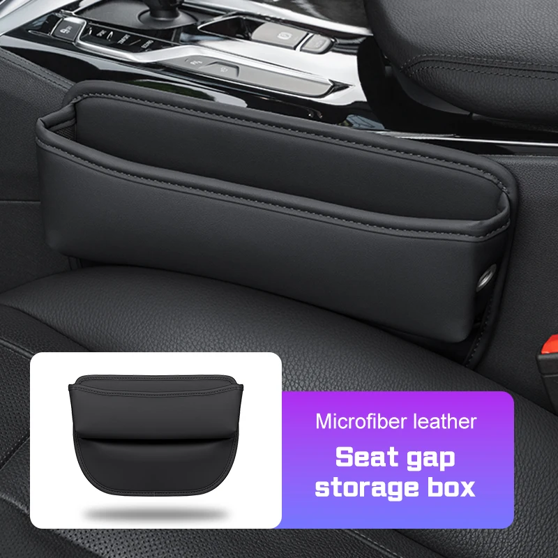 Leather Car Seat Gap Organizer Crevice Slot Storage Box for Alfa Romeo Giulia Stelvio Giulietta 156 159 147 166 Mito Accessories