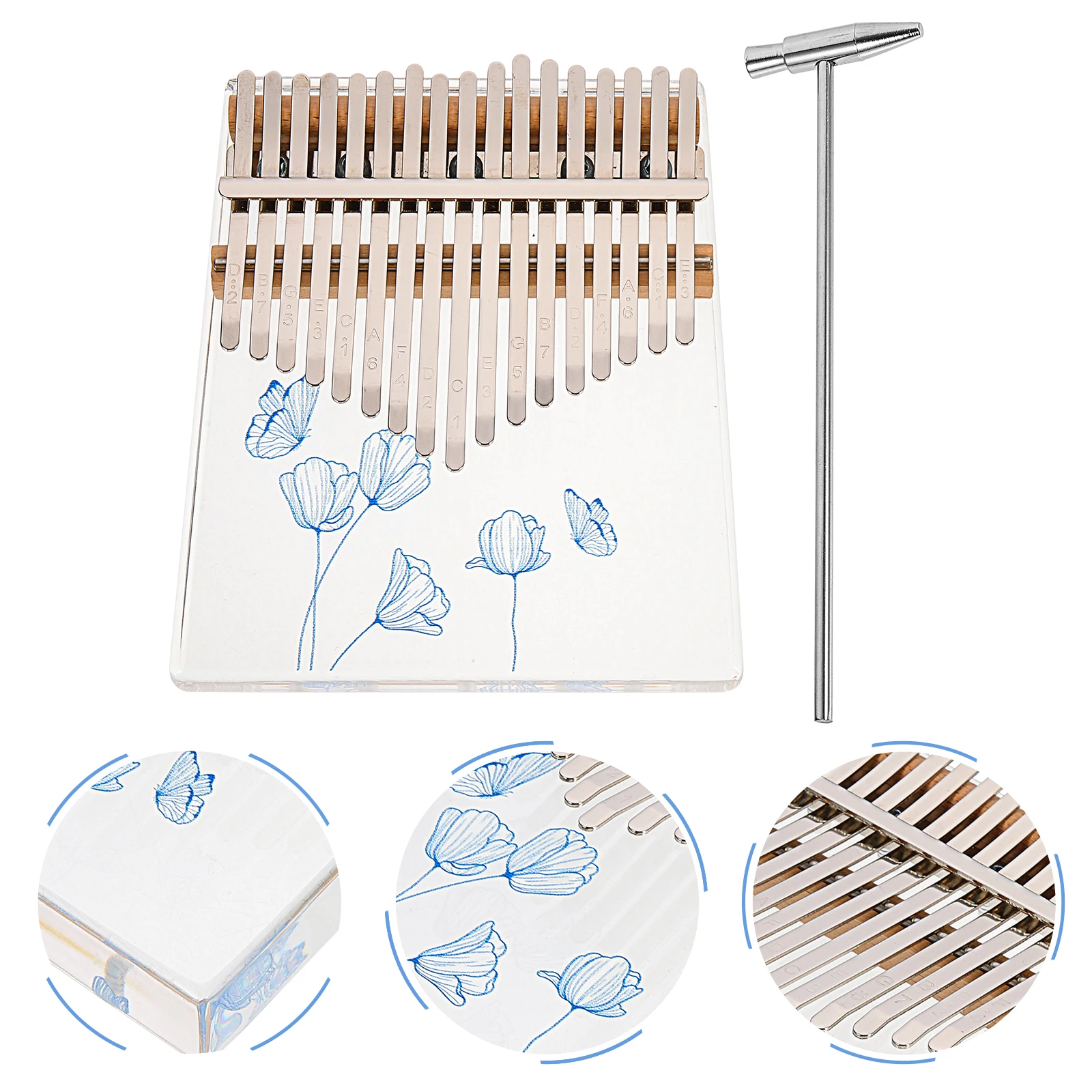 

Kalynba Finger Piano Kalimba Musical Instrument Mini Thumb Gifts Wooden Small Instruments