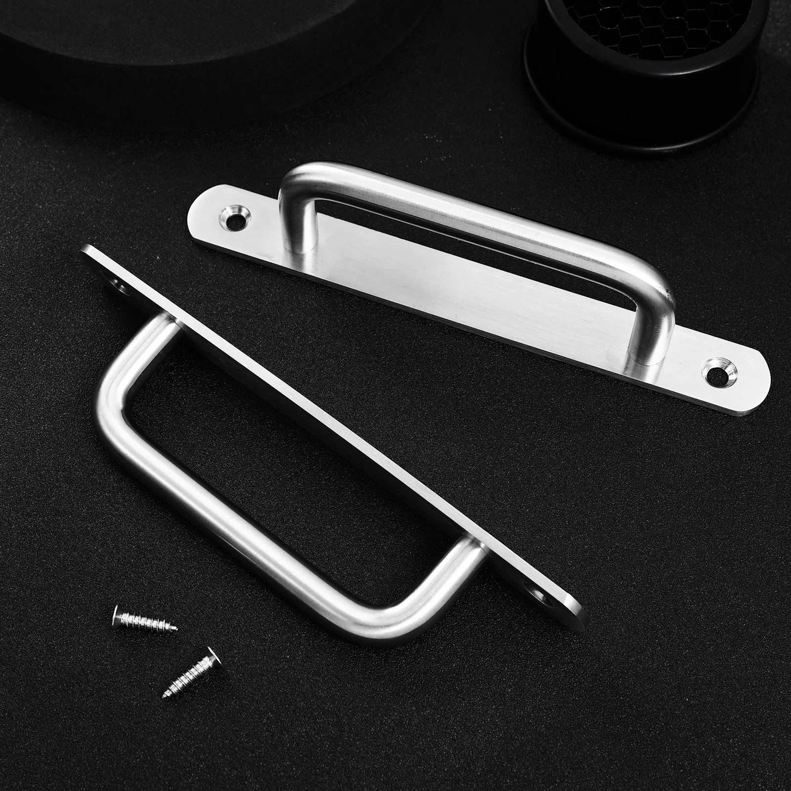 

4Pcs Modern Aluminium Alloy Door Handles Durable Rustproof Cabinet Pulls for Closet Wardrobe Garage Sliding Doors