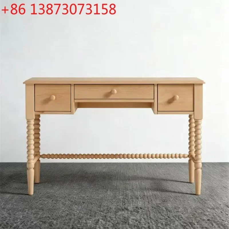 Medieval solid wood American carving household Chinese student writing table