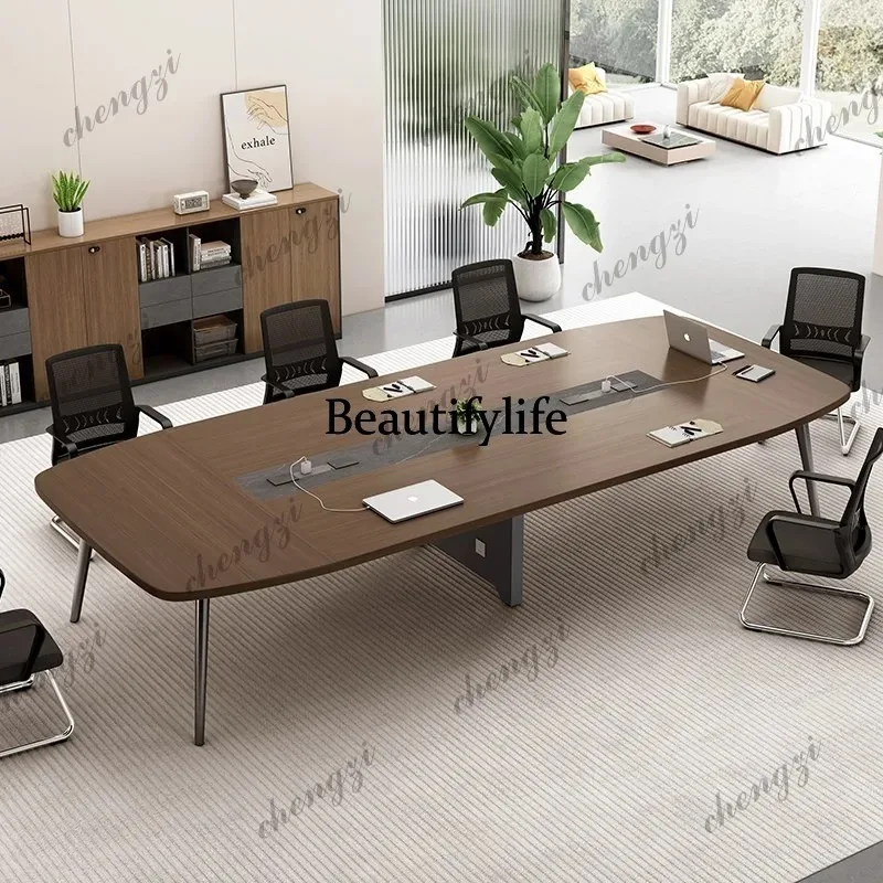 K153 Office, conference table simple modern strip, conference table training, small negotiation conference  and chair combinatio