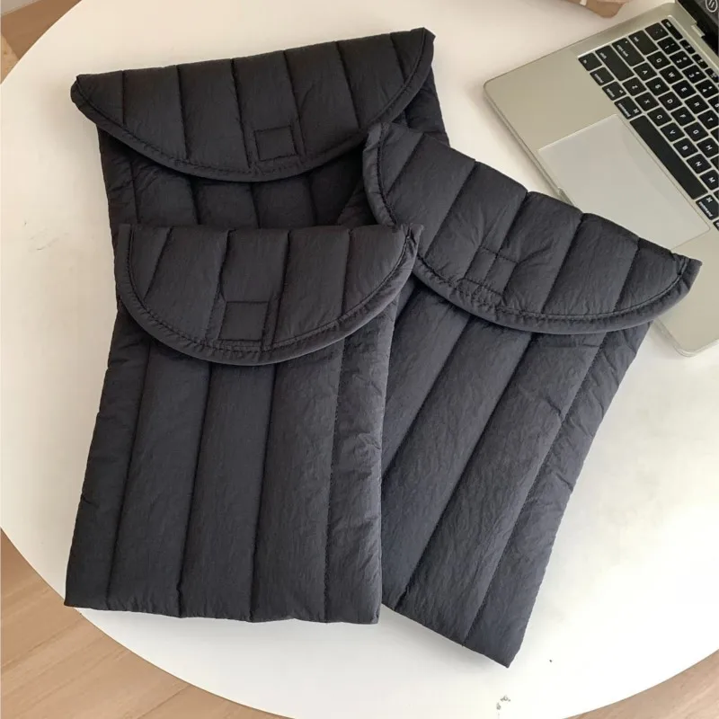 Ins الكورية مبطن رقيق كمبيوتر محمول حقيبة حمل 13.3 14.1 15.6 16 بوصة ماك بوك برو 13 14 حافظة المرأة للصدمات حقيبة دفتر #5