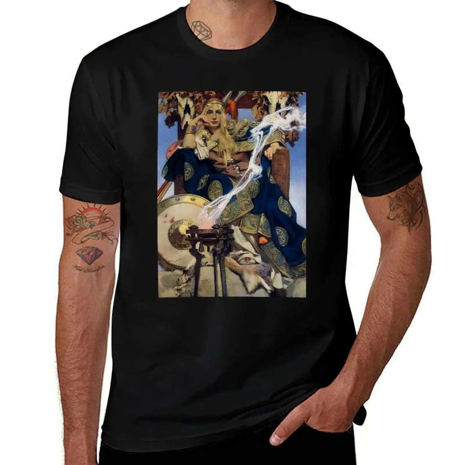 

Queen Maeve, Joseph Christian Leyendecker (1907) T-Shirt Street Style Casual Tee Shirt