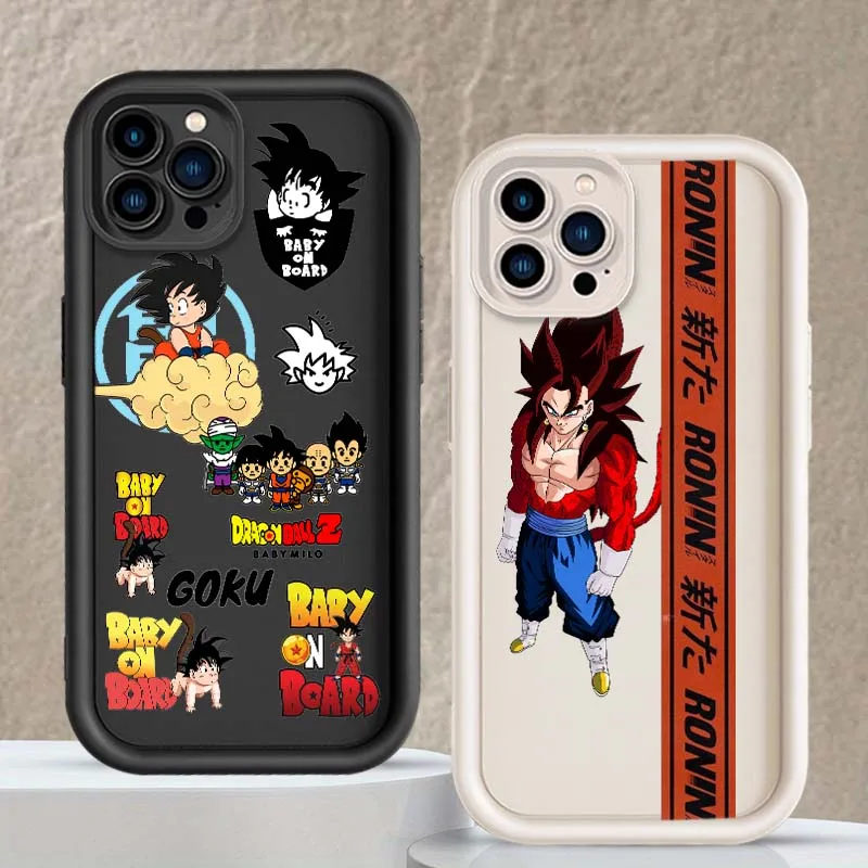 

D-Dragon Ball Cute Funny Goku For Apple iPhone 17 16 15 14 13 12 11 Plus Pro Max Eye Ladder Phone Case Cover