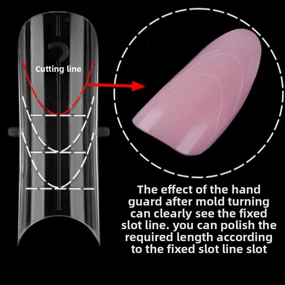 Novos moldes transparentes para unhas dos pés, faça você mesmo, meia cobertura completa, moldes de extensão de unhas, ferramentas de manicure de cabeça dupla para construtor de gel