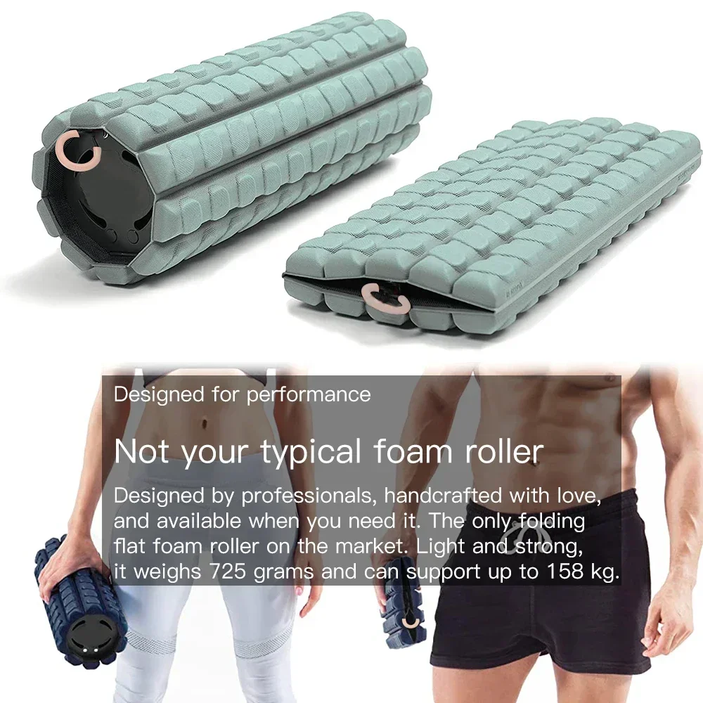 Foldable Travel Small Portable Foam Roller for Deep Leg Massage for Back Pain Relief and Exercise Muscle Recovery