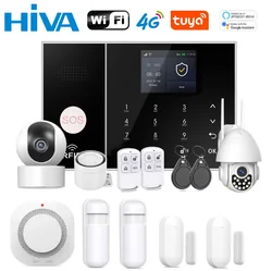 Wireless Home Alarm System Phone 4G Wifi Residential alarm Tuya Smart Home Child Safety protection Anti-theft Camera automation