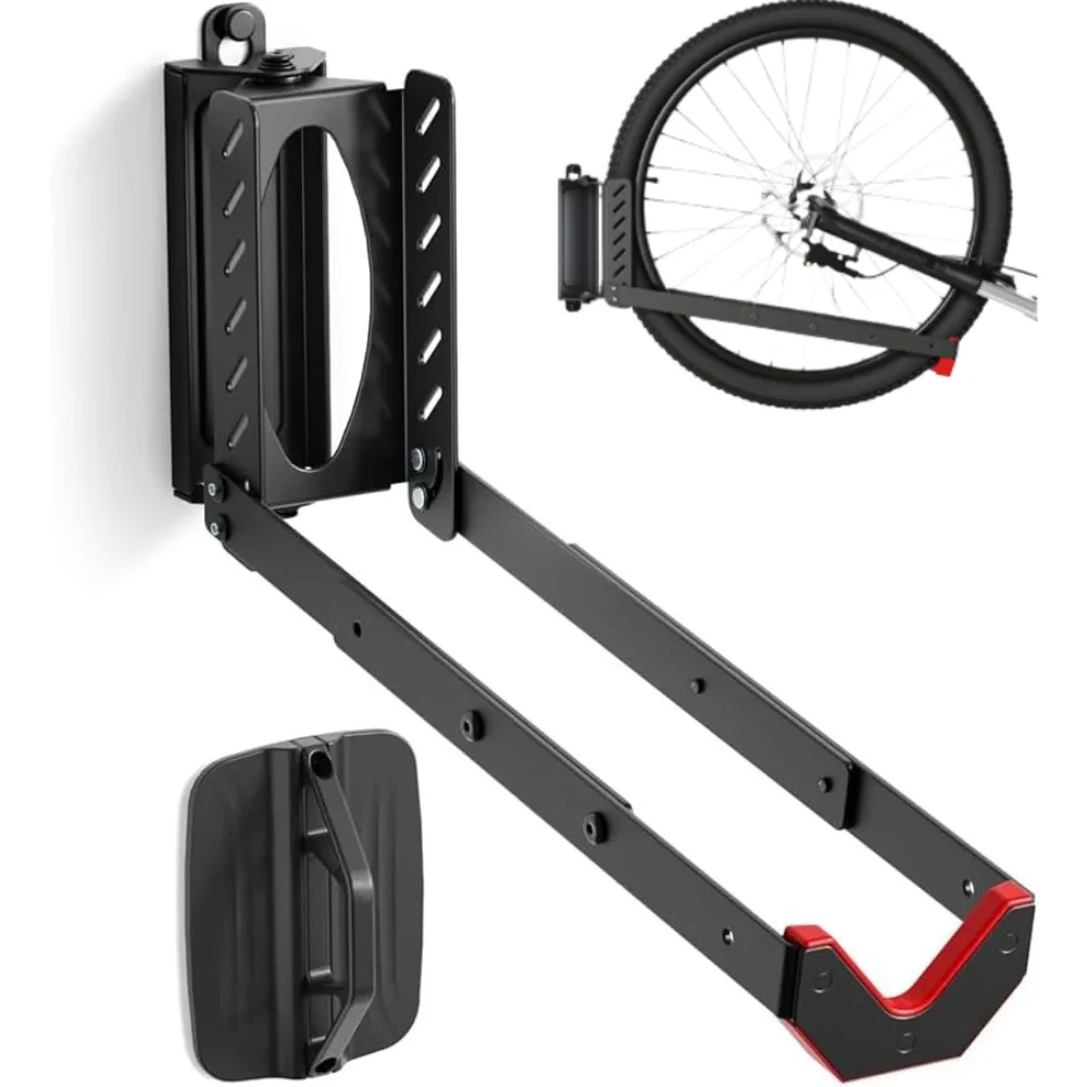 

Swivel Bike Wall Mount Vertical Bike Rack Wall Hanger for Mountain/Road/Hybrid Bike Bike Hangers Bicycle Storage Rack for Garage