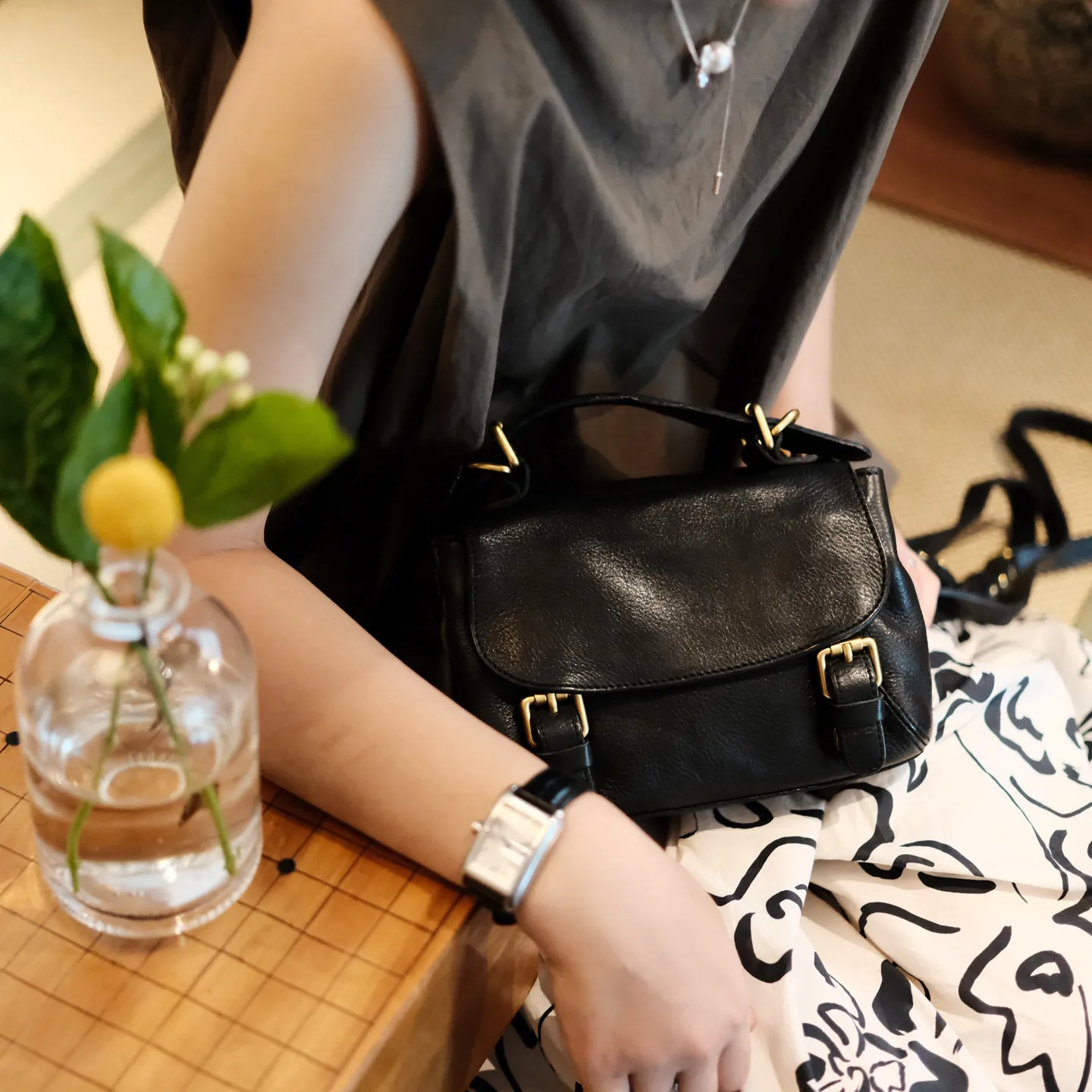 outdoor travel genuine leather women's multifunctional crossbody bag fashion vintage handmade real cow leather handbag backpack