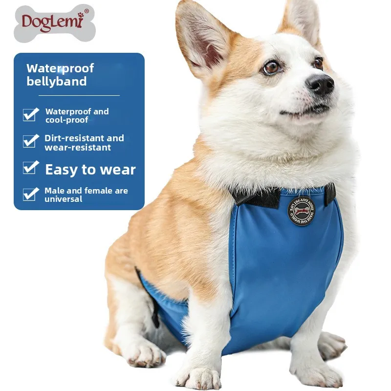 

Pet Supplies Corgi Dog Belly Pocket Waterproof Anti-soiling Clothes Outdoor Bib Small and Medium Dog Belly Pocket