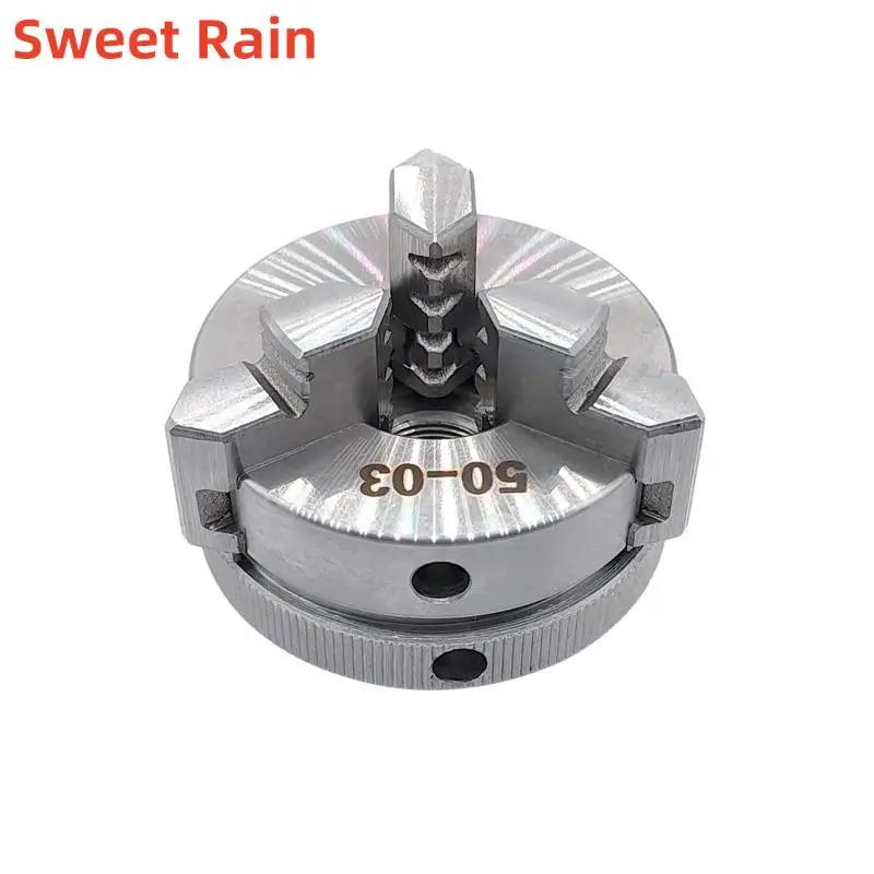 Mini Manual Lathe three jaw chuck 50mm High Precision CNC Wood Drill Chuck for Lathe Machine Tools Accessories