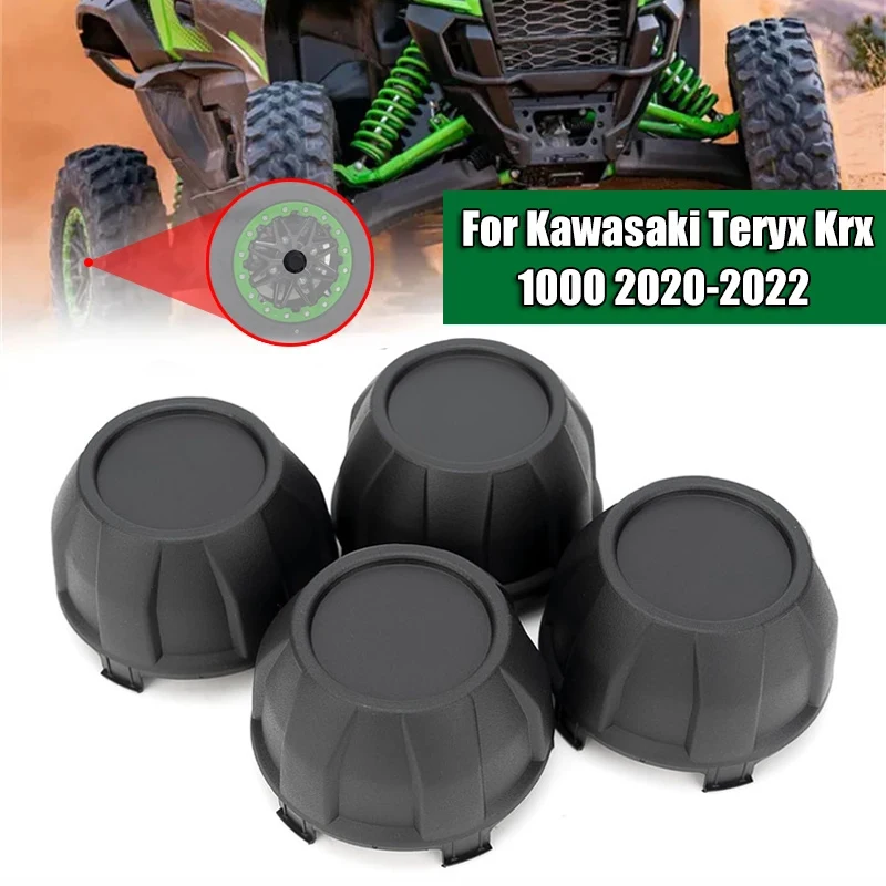 4pcs Black Wheel Hub Caps Center Cover for Kawasaki Teryx Krx 1000 2020-2022