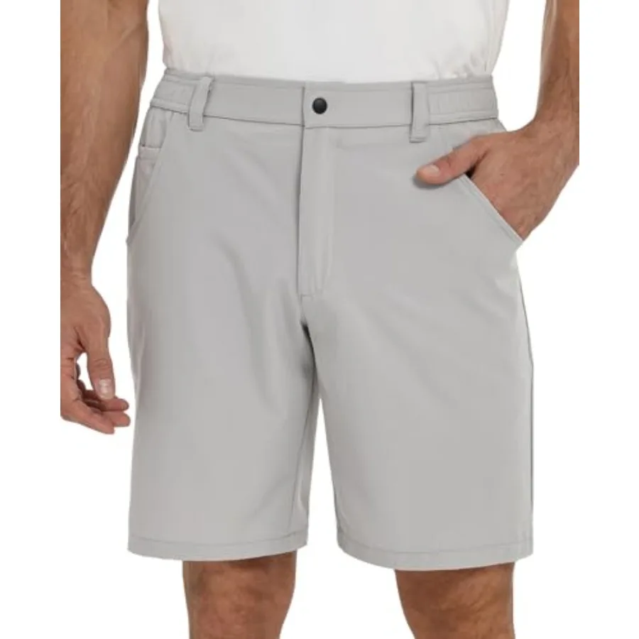 

Surenow Men's Golf Shorts Outdoor Hiking Casual Shorts Summer Stretch Waistband Quick Dry Short with Multiple Pockets